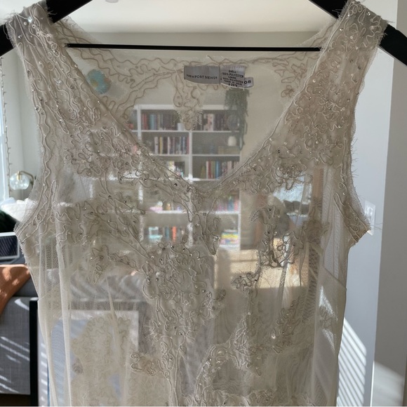 Vintage 90s Newport News Sheer Slip Dress - Picture 3 of 16